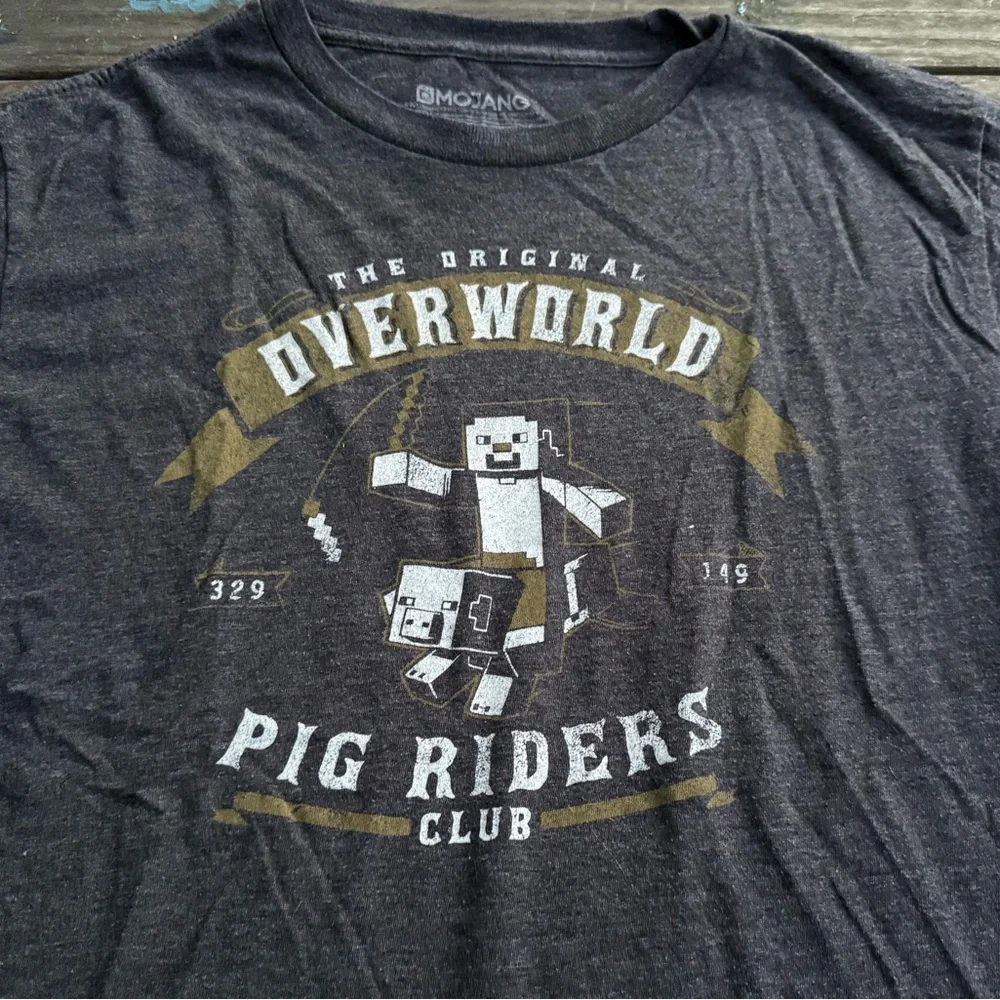 Minecraft Overworld Pig Riders T-Shirt - Picture 2 of 4